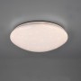 Weiße Reality LED-Deckenleuchte Lukida mit Sternenhimmel-Effekt, geeignet für Wohn- und Schlafzimmer.