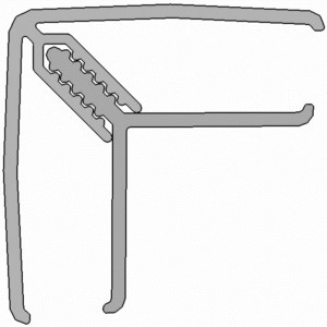 Grosfillex Innen-/Außenwinkelprofil, klippbar, weiß, für 5-8 mm Paneele.