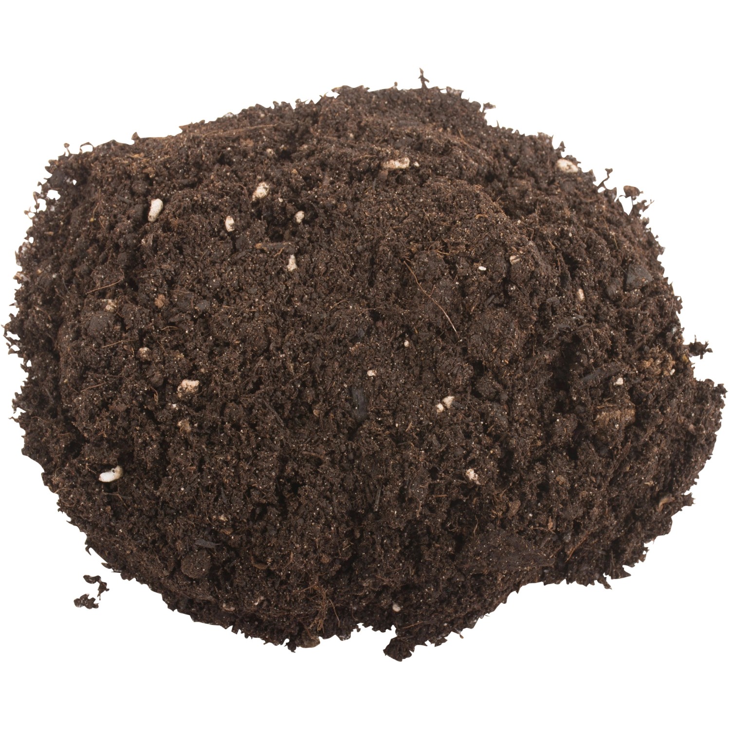 Nahaufnahme von Compo Sana Qualitäts-Blumenerde, Universalerde mit Perlite für Zimmer-, Balkon- und Gartenpflanzen.