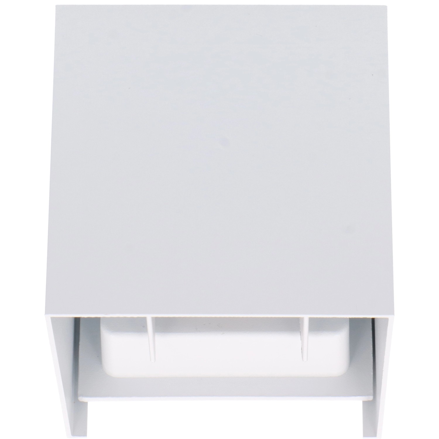 Weiße, eckige LED`s light Außenwandleuchte mit verstellbarem Lichtstrahl.