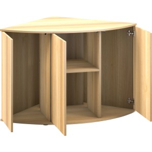 Juwel SBX Trigon 350 Aquariumunterschrank, helles Holz, mit Stauraum.