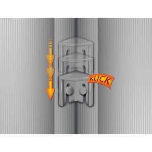 Detailaufnahme des Easy Fix Klick-Systems für Juwel Frühbeete.
