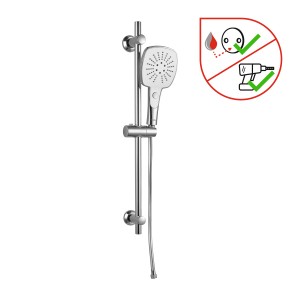 baliv Duschbrause-Set DBS-70.80 verchromt mit Duschstange und Handbrause.