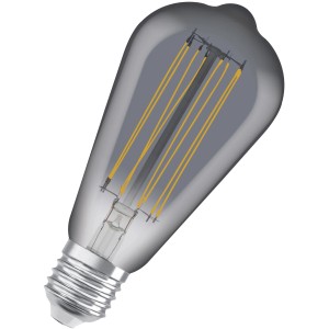 Osram LED-Leuchtmittel E27 ST64, 11W, extra warmweiß, smokey, für stimmungsvolle Beleuchtung.