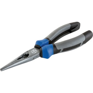 LUX Telefonzange Professional, 160 mm, mit grau-blauem Griff. Zange zum Halten, Schneiden und Greifen.