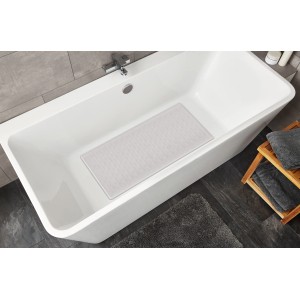 Silbergraue Kleine Wolke Wanneneinlage Ruby in Badewanne, 35x75 cm.