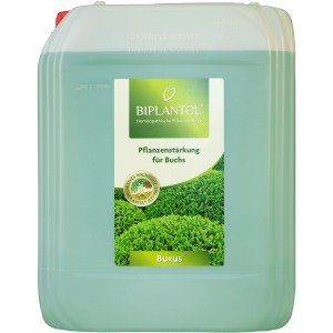 Kanister Biplantol Pflanzenstärkungsmittel Buxus 10L für Buchsbäume.