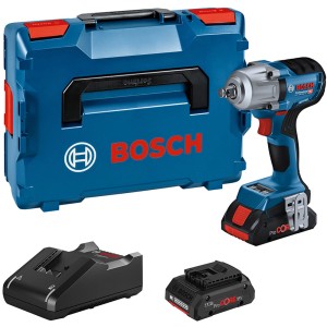 Bosch Professional GDS 18V-450 Akku-Drehschlagschrauber Set mit Koffer, Akkus und Ladegerät.