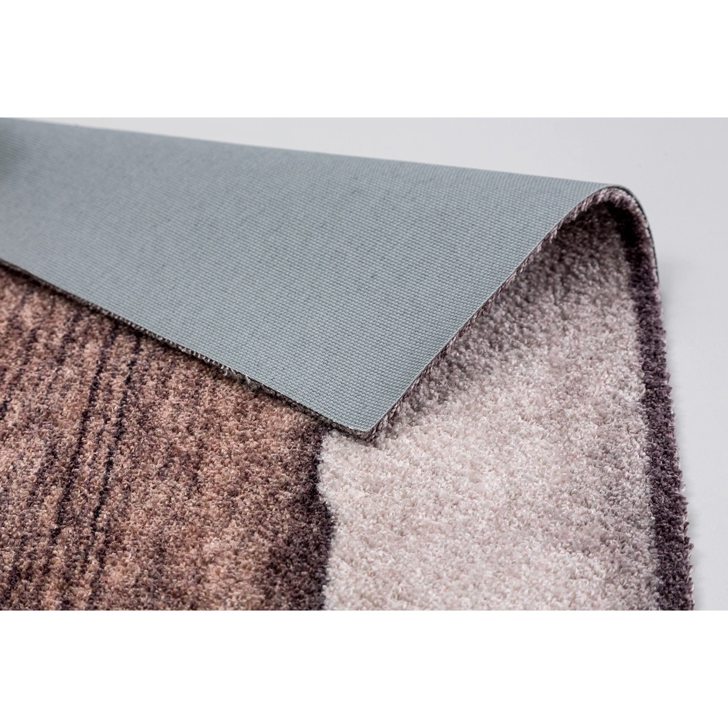 Astra Sauberlaufmatte Pure und Soft, 50x70 cm, Holz Herz Design, mit rutschfester Rückseite.