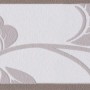 Selbstklebende A.S. Création Borte mit Blumenmuster in Violett und Grau, 5 cm breit.