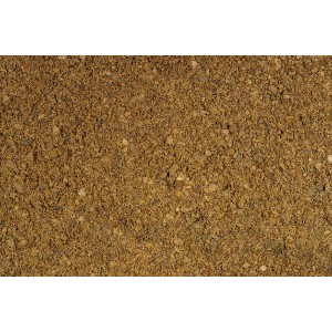 Nahaufnahme von beigem Estrichsand/Betonsand (Körnung 0,06-4 mm) im Big-Bag.