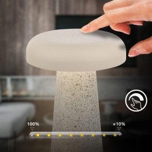Brilo Akku Tischleuchte Cloud Dimmbar Touch Travertin