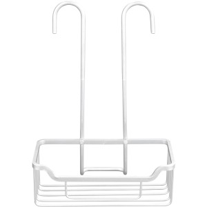 Wenko Duschregal Milo, silbernes Duschregal aus Aluminium zum Einhängen an die Duscharmatur.