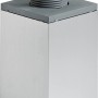 Hettich Möbelfuß, eckig, 100-115 mm, Stahl in Aluminium-Optik, höhenverstellbar.