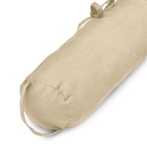 Beautissu Viento Zugluftstopper, 90cm, Creme, mit Schlaufen zur Befestigung als Türstopper.