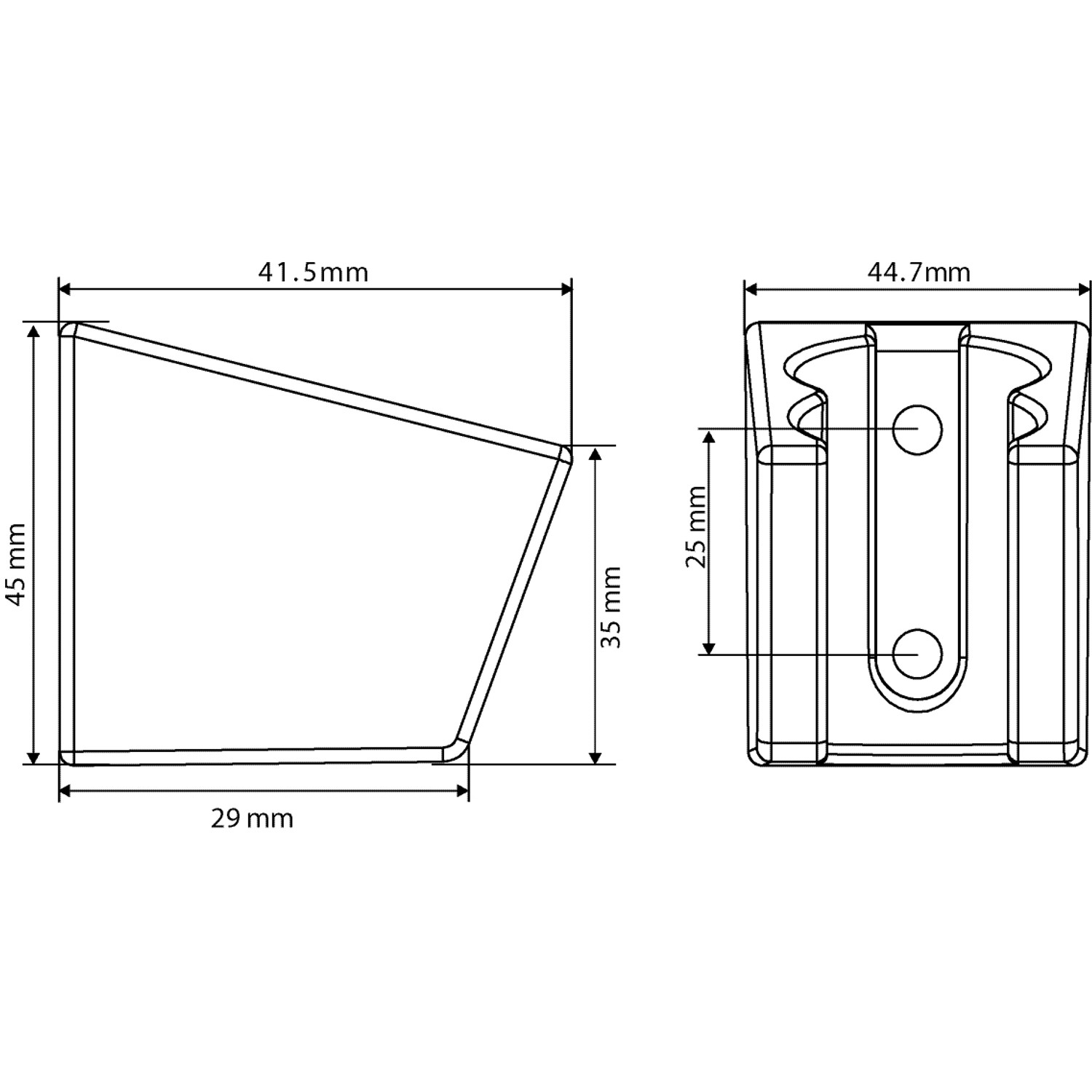 aquaSu Wandhalterung für Handbrause, 2-fach verstellbar, Chrom, Maße