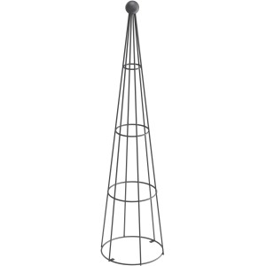 Eleo Rankhilfe Obelisk Enna, 170 cm, pulverbeschichtet in Anthrazit (DB703). Kegelförmige Metall-Rankhilfe.