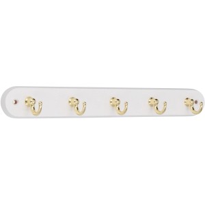 Siro Schlüsselleiste 749 Buche Weiß Metall Messingfarben Länge 300 mm