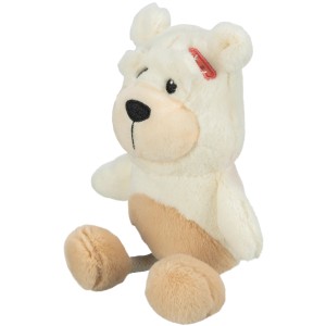 Jollypaw Hundespielzeug Bär mit Seil, Plüschtier, 12 cm.