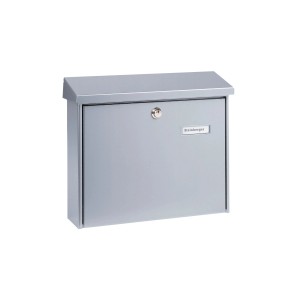 Burg Wächter Briefkasten Amsterdam 867, silberner Postkasten mit Kippdach.