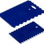 LUX Spachtelsatz Classic, 2 blaue Zahnspachtel für Maurer-, Fliesenleger- & Verlegearbeiten.