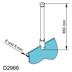 Schulte Deckenstrebe für Duschwand, 85cm, Chromoptik, zur Stabilisierung von 6-8mm Glas.