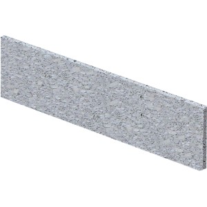 Häusler Noblit Sockelleiste Hochficht, graue Terrassenplatten-Leiste aus Beton, 40x9,6 cm.