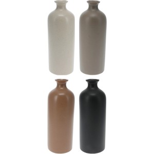 Flaschenförmige Porzellan Vase in verschiedenen Farben, Ø 8,3 cm x 22,5 cm.