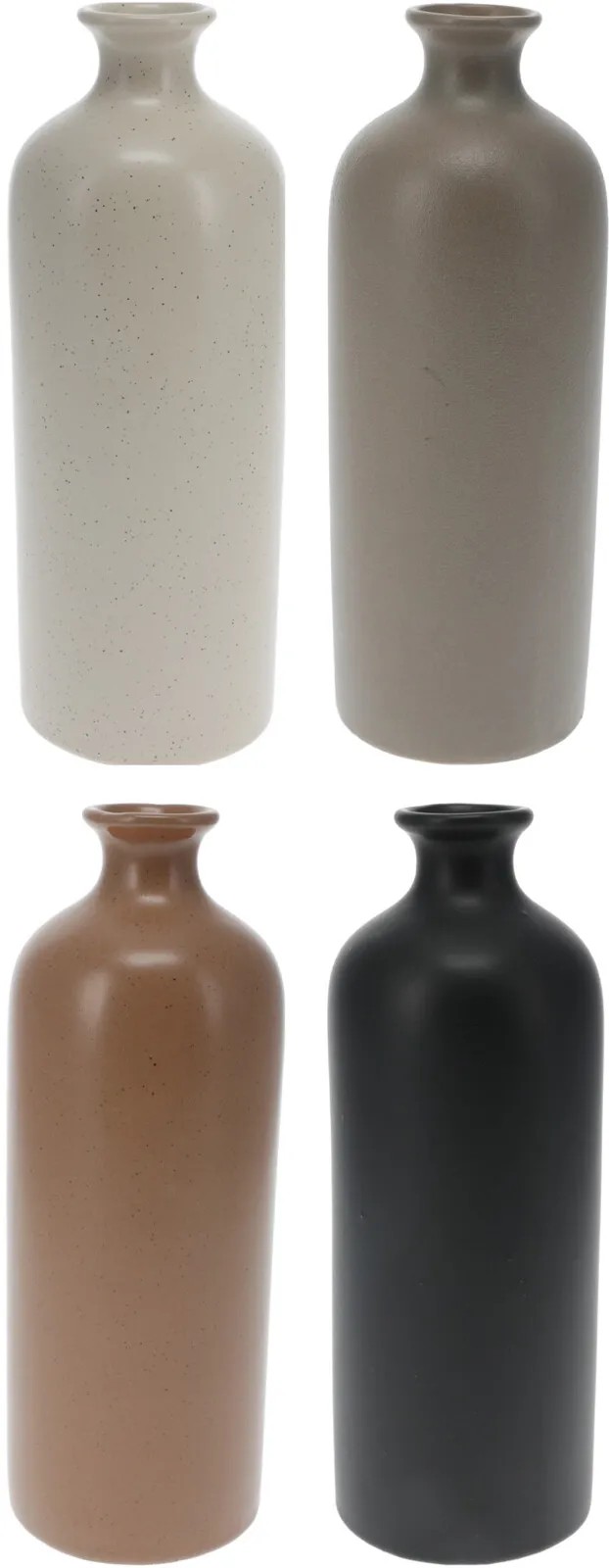 Vase Porzellan Flaschenform Länglich Ø 8,3 cm x 22,5 cm Farbauswahl