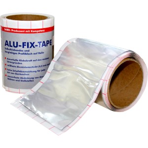 Alu-Fix-Tape Reparaturband, 1 m Rolle. Selbstklebend, für Reparaturen und Abdichtungen im Dachbereich.