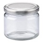 Dr. Oetker Einmachglas 330ml mit silbernem Deckel, ideal zum Einkochen.