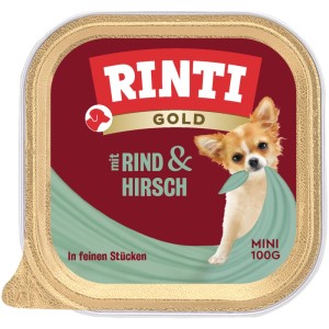Rinti Hunde-Nassfutter Gold Mini Hirsch und Rind 100 g