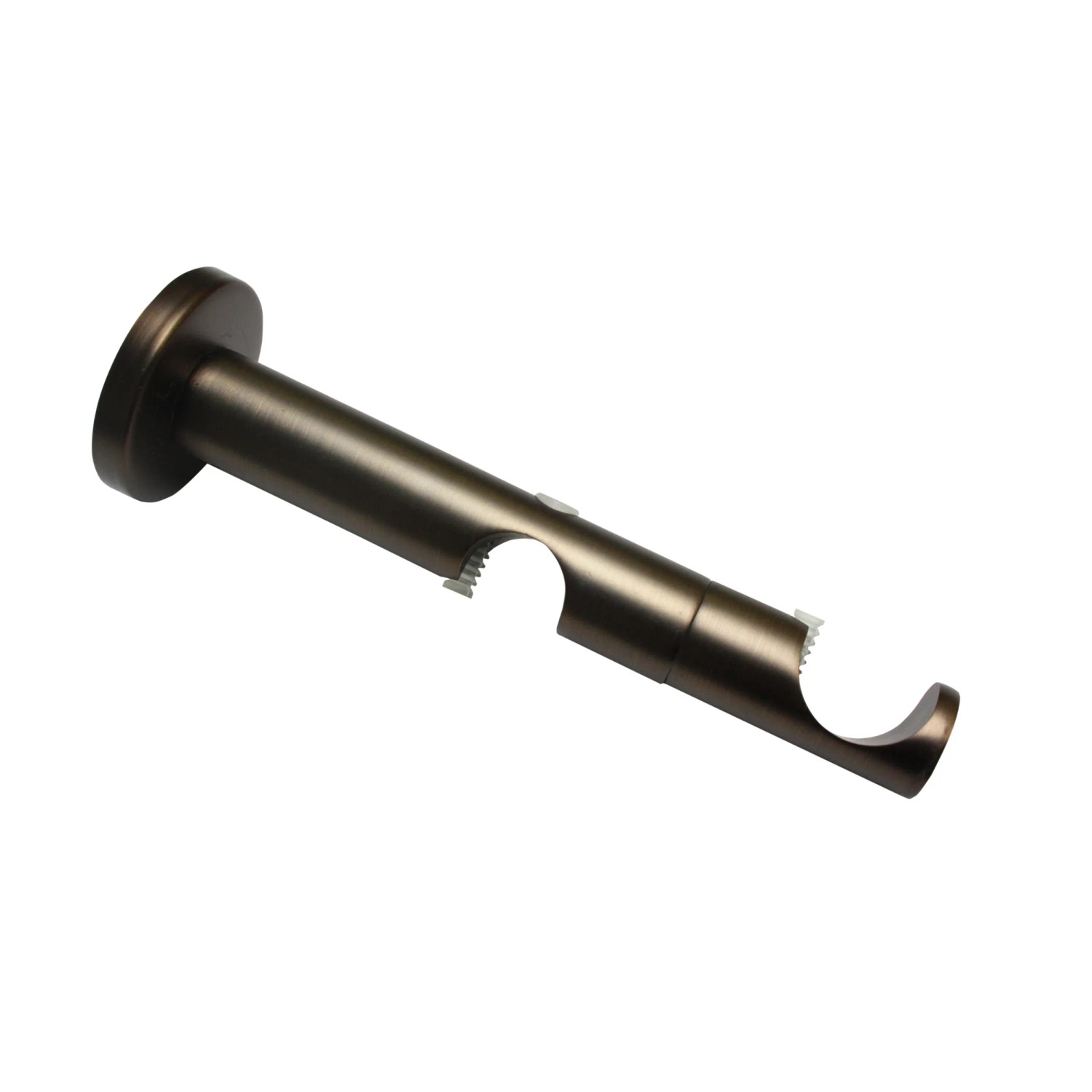 Gardinia Doppel-Kombiträger Windsor, offen, Bronze, für Gardinenstangen Ø 20/25 mm.