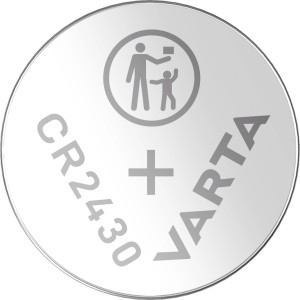 Varta CR2430 Knopfzelle, 2er-Pack. Batterie für Elektronikgeräte, 10 Jahre Lagerfähigkeit.