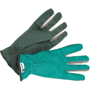 Grüne LUX Floristikhandschuhe Größe S für Gartenarbeiten.