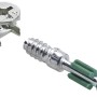 Hettich Rastex 12/20 mm Verbindungsbeschlag für Möbel, bestehend aus Dübel und Gehäuse.