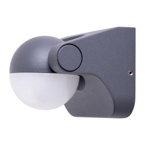 Anthrazitfarbene Näve LED-Außenwandleuchte Pallas mit runder Form. Ideal für den Außenbereich.