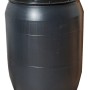 Schwarzes Maischefass Classic, 60 l, aus lebensmittelechtem Kunststoff mit Deckel.