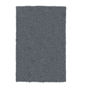 Anthrazitfarbener Kleine Wolke Badteppich Zagreb, 70x120 cm, aus Baumwolle.