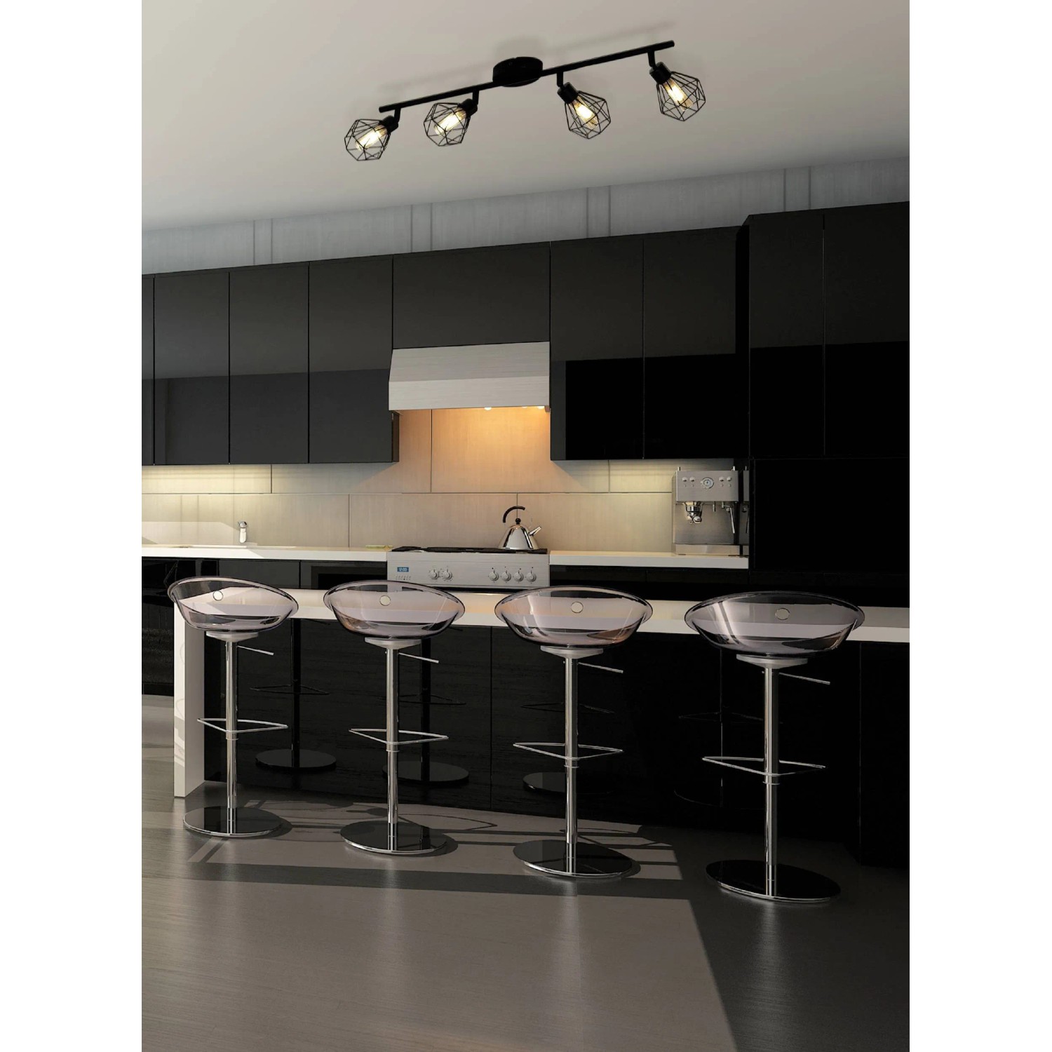 EGLO Tabbio Spotleuchte | 4x GU10, Chrom | IP20, Inkl. LED-Leuchtmittel