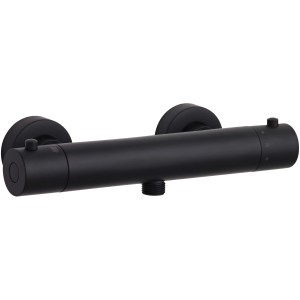 Schöner Wohnen Duschthermostat Dicu Eco-Stop, schwarz matt, zur Wandmontage.