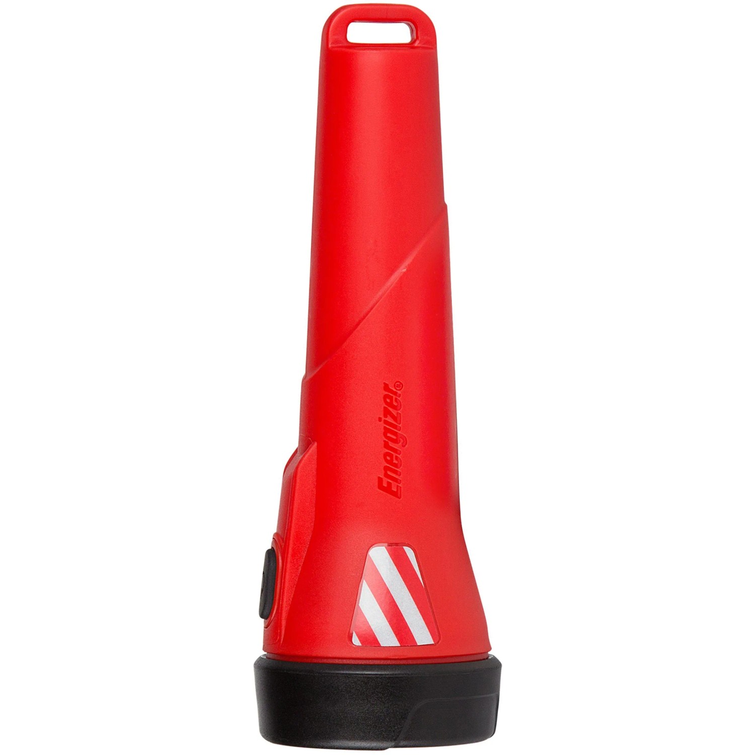 Rote Energizer Waterproof Taschenlampe mit Batterien, wasserdicht bis 1m Tiefe.