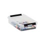 Transparente SmartStore Aufbewahrungsbox Classic 1 l mit Nähzubehör, stapelbar.