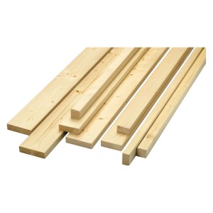 Holzlatte aus Fichte/Tanne gehobelt & gefast 24 mm x 44 mm x 2.000 mm