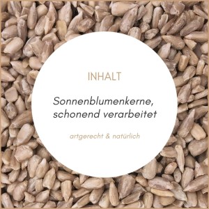 Supravit geschälte Sonnenblumenkerne, energiereiches Wildvogelfutter für Gartenvögel. Ideal als Ganzjahresfutter.