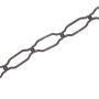 Schwarze Zierkette, Vierkant, geschweift, 2,8 mm, als Meterware.