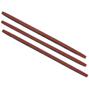 LUX 3-tlg. Schleifband-Set, 6x457 mm, für Elektrofeile. Schleifbänder mit Körnung K60, K80 und K120.