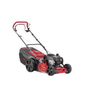 Al-Ko Premium 524 SP-B Benzin-Rasenmäher mit Stahlblechgehäuse und rotem Griff.
