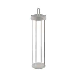 LED-Akku-Tischleuchte Anselm in Greige, 50,4 cm hoch, für Innen & Außen. Dekorative Außenleuchte.