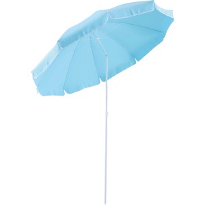 Balkonschirm Toluca Ø 200 cm Hellbau mit Push-Up-Funktion